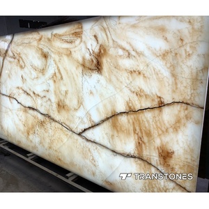 Pannello Decorativo in Finto Quarzo per Banconi, Pannello Murale Traslucido, Lastre Grandi in Alabastro Artificiale e <span class=keywords><strong>Marmo</strong></span> - Product Image 5