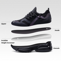 Sneakers pour femmes ultra-légères, augmentant la taille de 8 cm, avec semelle coussinée respirante, plateforme, pour la marche, fabriquées en usine