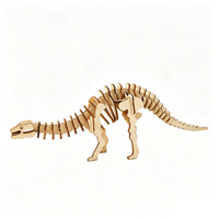 Puzzle en bois 3D, simulation d'animaux, dinosaures, modèle éducatif à assembler soi-même, jouet pour enfants et adultes
