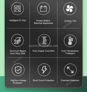 MYAMI Onduleur solaire de voiture à onde sinusoïdale pure hors réseau avec <span class=keywords><strong>chargeur</strong></span> de batterie 10000W puissance de crête DC <span class=keywords><strong>12V</strong></span> 24V 48V à AC <span class=keywords><strong>220V</strong></span> UPS 110V - Product Image 2