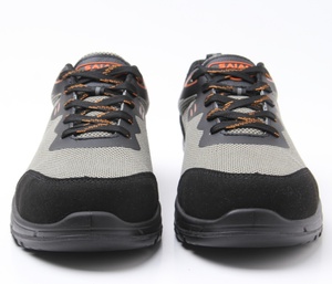 รองเท้านิรภัย Flying Woven สำหรับผู้ชาย, รองเท้าเซฟตี้รองเท้าหัวเหล็กรองเท้าฝึกลำลองหนังนิ่มรองเท้านิรภัยสำหรับปกป้องเท้า - Product Image 2