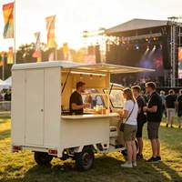 Tricycles alimentaires sur mesure et chariots mobiles multifonctionnels pour la restauration de rue, offrant des services de restauration de rue pratiques.
