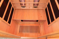 Sauna extérieur infrarouge lointain pour 2 personnes, en bois massif, pour usage en jardin