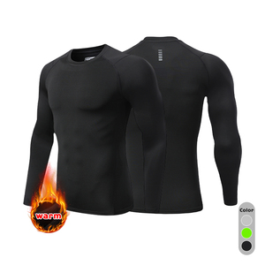 Giá tốt nhất Mens Longsleeve Cơ Sở Lớp Tops dài tay áo phòng tập thể dục chạy Top Workout Áo sơ mi Nhiệt Tập Thể Dục Quần Áo - Product Image 3
