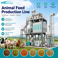 Ligne de production de granulés d'aliments pour volailles Mufeng CE 15T/H, machine de fabrication de granulés d'aliments pour poulets, machine de traitement d'aliments pour animaux
