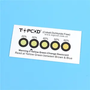 Custom Printing 6 Dots 10%-20%30%-40%50%-60% Cobalt Free And Halogen-free Humidity Indicator Card