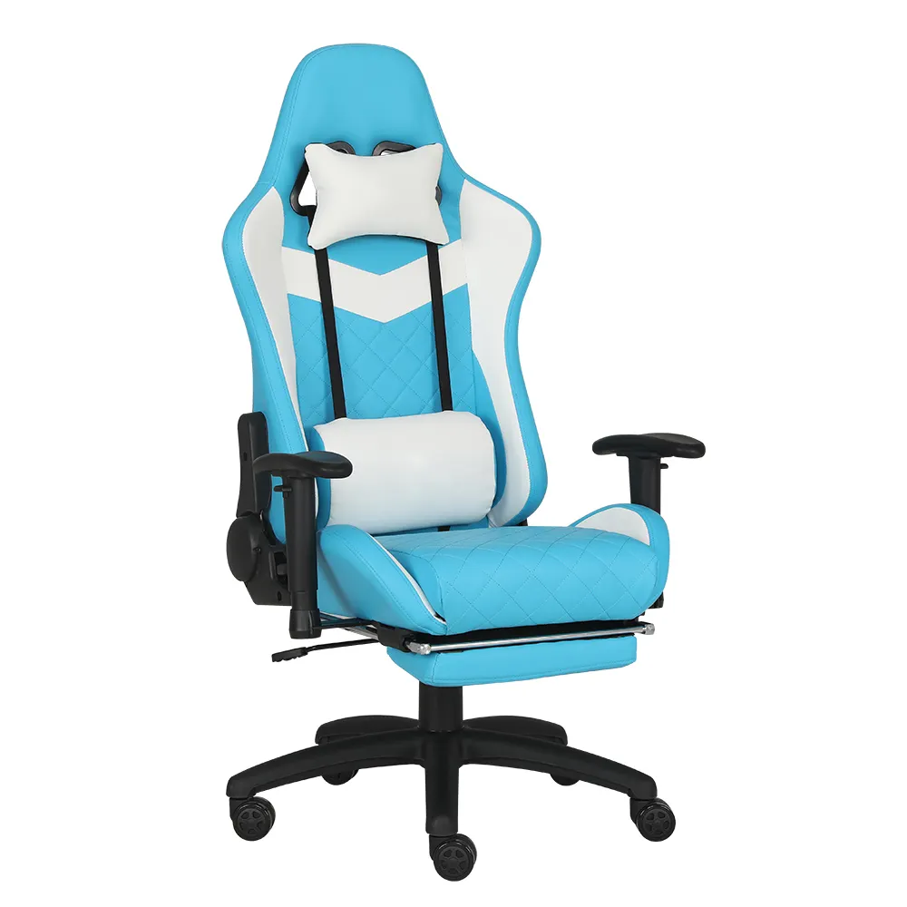 سباق كرسي ألعاب الفيديو بو الجلود تصميم مريح كرسي مكتب بعجل عالية الظهر كرسي الكمبيوتر