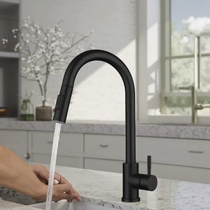 Grifo de Cocina de Acero Inoxidable con Válvula de Cerámica, Rociador Extraíble, Monomando, Montaje en Encimera, Estilo Moderno YP8085 - Product Image 2