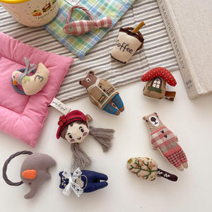 Nouveaux bandeaux pour cheveux en tissu de dessin animé coréen, rembourrés de coton, pour enfants, jolis bandeaux en caoutchouc pour petites filles, sûrs pour les cheveux, pour l'automne et - Product Image 2