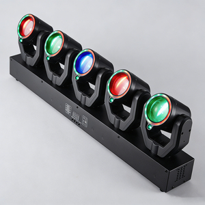 Barra de Luces Móviles Profesional de 5 Cabezas, 180W, Luces Beam, 5x30W LED RGBW, Láser, <span class=keywords><strong>DMX512</strong></span>, Modo Maestro-Esclavo para Eventos - Product Image 1