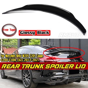 Alerón trasero para maletero de coche con aspecto de fibra de carbono/negro para Mercedes Benz W205 C205 Coupé C200 C300 C63 2017-2021 - Product Image 1