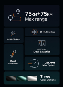 ENGWE M20 Elektro-Mountainbike, 48V13Ah 250W Fat-Tire E-Bike im Moped-Stil, EU US Lager Dropshipping Elektrofahrrad - Product Image 5