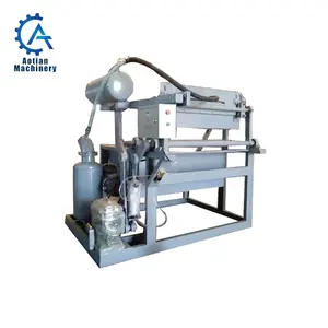 Wheat straw paper recycling waste carton paper pulp semi automatic paper egg tray machine