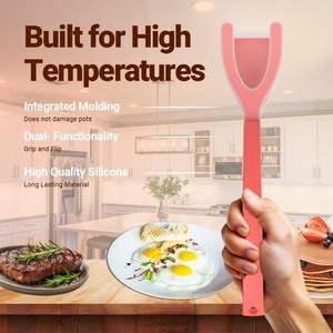 Pinzas de silicona para voltear huevos, espátula antiadherente para panqueques, pescado y huevos - Product Image 2