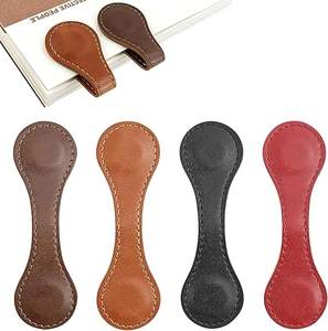 Marcador de lectura <span class=keywords><strong>artificial</strong></span> duradero en varios colores para amantes de los libros Clip de marcapáginas magnético de cuero genuino - Product Image 1