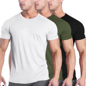 T-shirt de compression par sublimation OEM T-shirt de sport pour hommes, respirant, entraînement, course à pied, extensible, actif et athlétique - Product Image 4