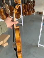 Violon Guarneri Paganini 4/4 en bois européen, grain flammé, son doux et agréable, épicéa massif, érable, fait à la main