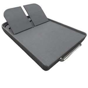 Muebles de mimbre doble tumbona de playa al aire libre cama de Hotel tumbona de mimbre - Product Image 1