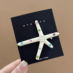 Multiple Models Cute <b>Sweet</b> Exquisite Starfish Shaped Hairpin Cartoon Women's Color Alloy Hairpins Fashion Jewelry Wholesale - Product Image 2