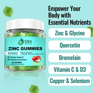 Gummies au zinc à marque privée avec glycine et quercétine dihydratée : stimule l'énergie et la concentration, Gummies à la bromélaïne - Product Image 6