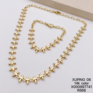 <span class=keywords><strong>Set</strong></span> Hip Hop XUPING: <span class=keywords><strong>Collana</strong></span> <span class=keywords><strong>e</strong></span> <span class=keywords><strong>Bracciale</strong></span> da <span class=keywords><strong>Uomo</strong></span> in Rame Placcato Oro 14K, Stile Cubano, alla Moda <span class=keywords><strong>e</strong></span> Personalizzato, per Commercio all'Ingrosso - Product Image 5