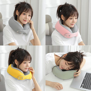 Almohada de Viaje en Forma de U con Espuma Viscoelástica, 28x26x14cm, Portátil, para Oficina, Soporte para el Cuello, Color Sólido, Diseño Plegable para Guardar - Product Image 3