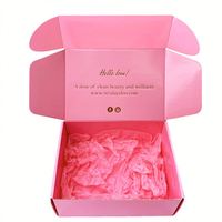 Embalaje de correo plegable de papel de cartón corrugado personalizado, tira de rasgado impresa, envío de correo con autosellado, caja de regalo con logotipo