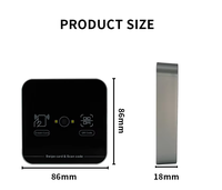 Frecuencia dual 125Khz y 13,56 Mhz RFID NFC ID Tarjeta IC Lector de código QR USB Lector de tarjetas inteligentes de escritorio Material ABS