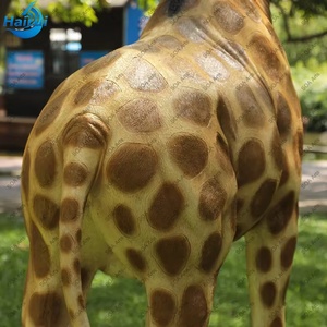 Sculpture de <span class=keywords><strong>girafe</strong></span> en métal de grande taille, design moderne et personnalisé, en fibre de verre et résine, pour extérieur, vente en gros, décoration commerciale - Product Image 4