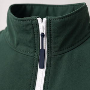 Wholesale Quarter <b>Zip</b> Pullover <b>Jacket</b> <b>Men</b> Poly Cotton Blend <b>Half</b> <b>Zip</b> Windbreaker Anorak Kangaroo Pocket Outdoor Casual - Product Image 3