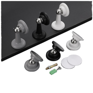 Tope de Puerta Magnético Silencioso Anticolisión de Diseño Moderno y Simple de Acero Plástico Sin Taladro para Uso Doméstico, Montaje en Pared o Suelo - Product Image 1