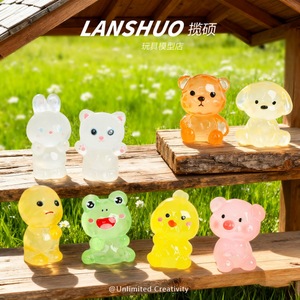 ของตกแต่งสัตว์เรซิ่น Lanshuo ดีไซน์การ์ตูนน่ารัก สำหรับตกแต่งบ้าน ชุดงานฝีมือ DIY แพ็คแบบคละ - Product Image 3