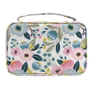 Échantillon gratuit de couverture de livre personnalisée avec impression florale et poignée, sac pour Bible de taille standard - Product Image 1