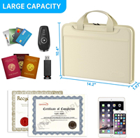 Carpeta de archivos de papelería de oficina de 13 bolsillos YHX, bolsa de documentos de papel de acordeón ignífugo, tamaño A4 para archivar documentos