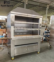 Machine à Kebab Rotatif Professionnel en Acier Inoxydable pour Poulet, Bœuf et Viande, Version Charbon Moyen-Orient, en Promotion