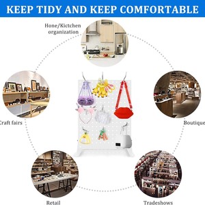 Junfeng Metal Perforated Display Rack 1 Tier Portable Multi Purpose Storage For Retail Desktop Makeup Kitchen Organization - Product Image 4