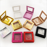 Boîtes à cils pliées de luxe avec logo personnalisé Emballage en papier gaufré et revêtement UV pour faux cils à usage cosmétique et gâteaux