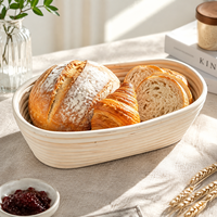 Indonesische natuurlijke rieten broodmand, geweven opbergmand, premium AAA rotan bakkerijbenodigdheden, decoratieve tafelorganizer, OEM
