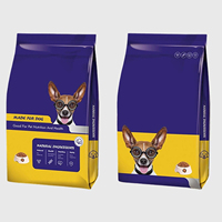 Sachet d'emballage alimentaire personnalisé ODM à quatre soudures pour animaux de compagnie, pochette en aluminium de qualité alimentaire pour aliments secs et friandises pour animaux