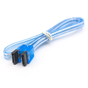 <b>Sata</b> 3.0 Data Cable Transparent Blue Copper Wire Injection Molding Hard <b>Drive</b> Connection - Product Image 1