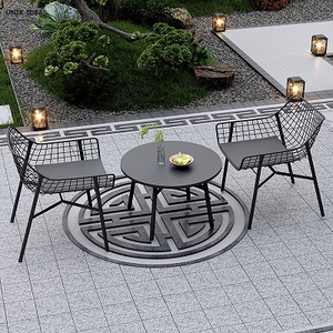 Hot Sale Outdoor Furniture Set <strong>Metal</strong> Leisure Dining Table and <strong>Chairs</strong> Patio <strong>Garden</strong> Furniture Round Table - Product Image 5