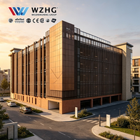 Structure de parking en acier pour complexe de bureaux de grande envergure avec système de plancher préfabriqué et circulation multi-étages des véhicules