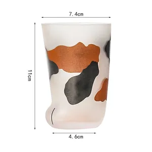 Criativo <span class=keywords><strong>Cute</strong></span> Cartoon <span class=keywords><strong>Cat</strong></span> Paw <span class=keywords><strong>Glass</strong></span> 300ML Eco-friendly Travel Mug com tampa de palha para água Suco de leite e bebidas frias - Product Image 6