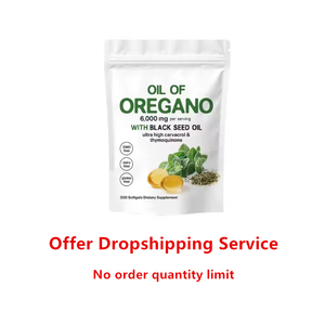 OEM Óleo de Orégano Softgels para Homens Mulheres 300 Contagem 2-em 1 com Óleo de Semente Preta 200mg Dropshipping Antioxidante Eficácia - Product Image 2