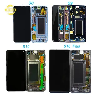 Layar Lcd Ponsel untuk Samsung S7 S8 Note 8, Suku Cadang Pengganti S5 S6 S9 S10 Edge Plus
