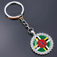 Porte-clés fleur en strass drapeau du Brunei, très populaire, pour sac à dos, décoration de clés, breloque de portefeuille, souvenir de voyage