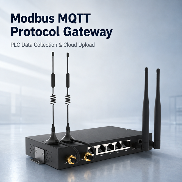 5G Industrial Edge Gateway Modbus MQTT Multiple Industrial Protocols 5 Gigabit Ethernet PLC Data Collection Cloud Upload