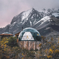 Tente dôme igloo de glamping climatisée de 6 m pour camping
