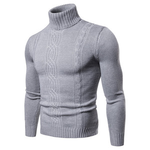 Pull à <span class=keywords><strong>col</strong></span> <span class=keywords><strong>roulé</strong></span> pour hommes de nouveau style pull pull jacquard - Product Image 3