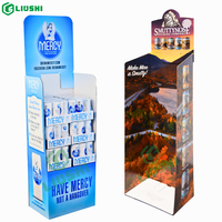 Bouteille de vin bière au détail personnalisée boisson bouteille produit en papier carton ondulé sol présentoir support pour supermarché